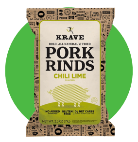 Bag of Krave Pork Rinds.
