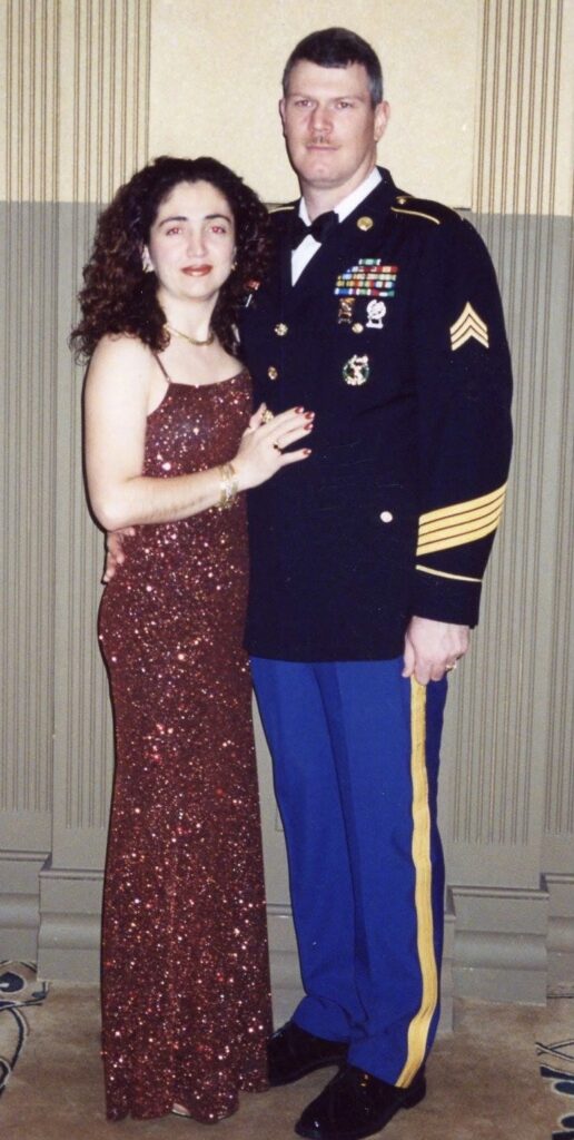 Derya and Brant at a military event in 2001.