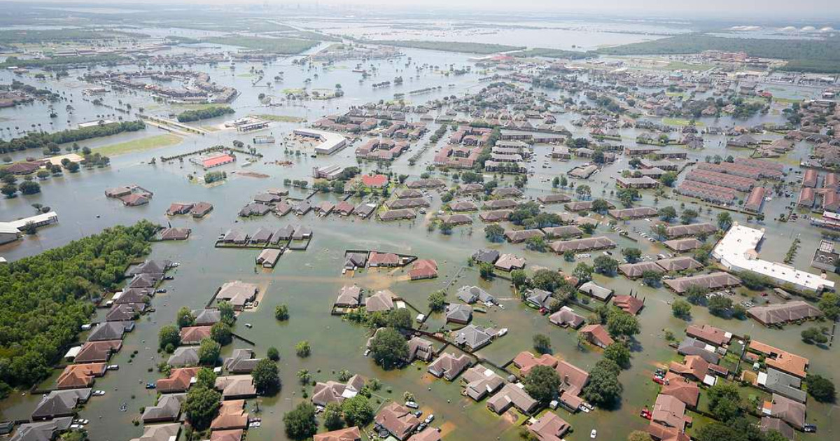 Photo of flooded area in Hurricane Harvey