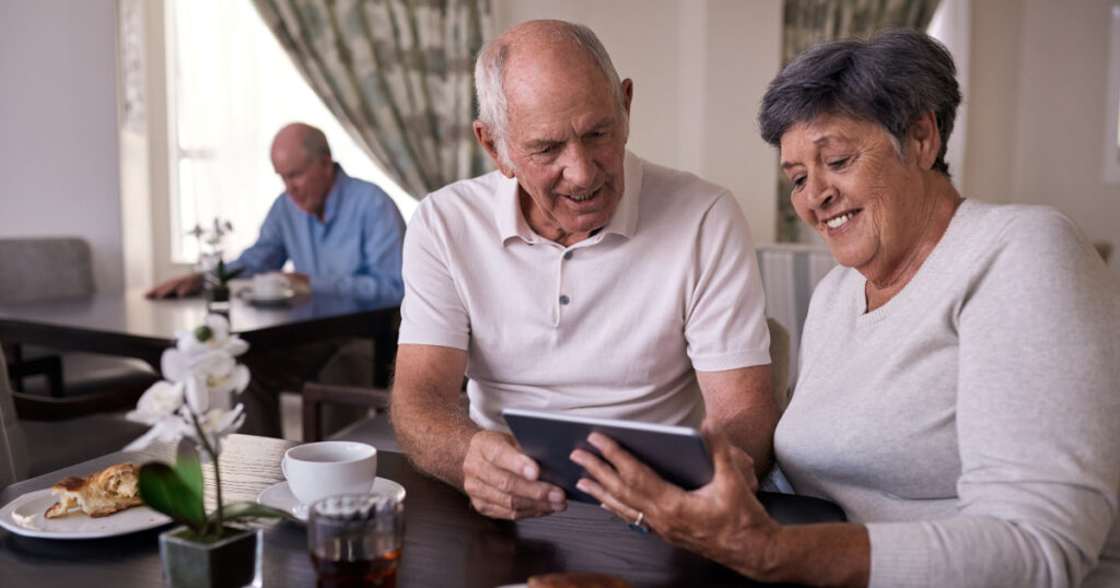 senior citizens using technology in LTC