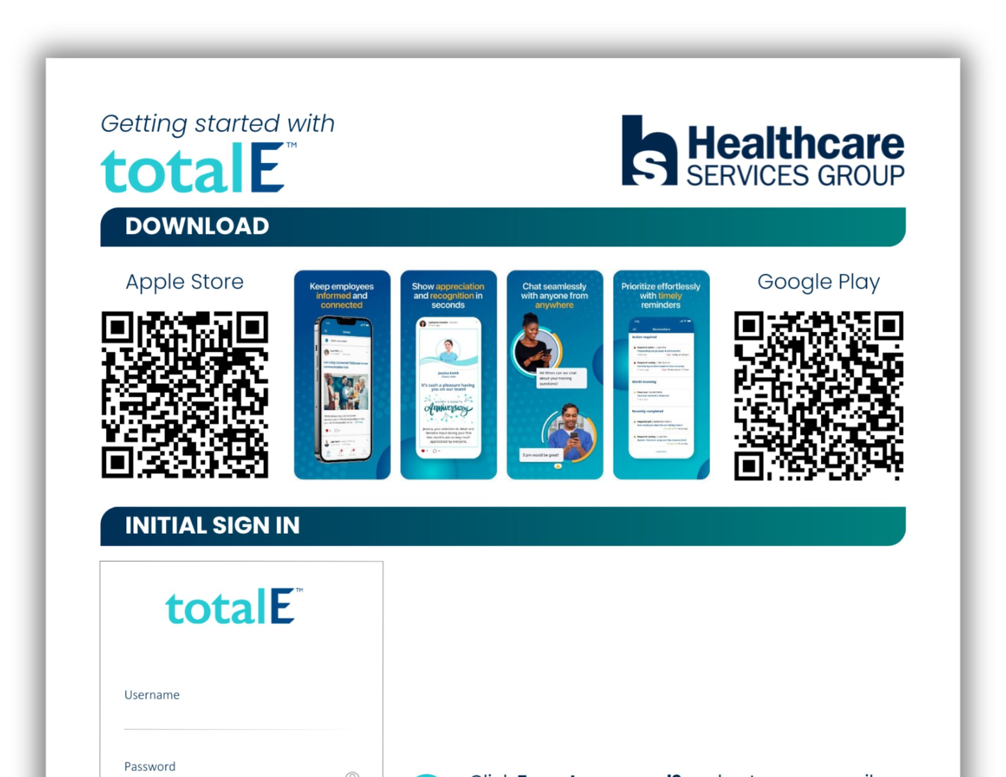 totalE Download Instructions